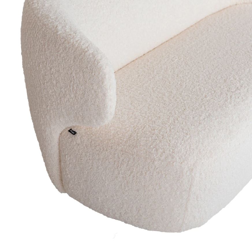 Odense 2-sitssoffa vit teddy